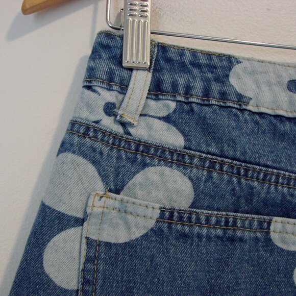 Flying Angel Floral Wide Leg Jeans Flower High Waist Size 11 / 30 Juniors - Picture 13 of 14